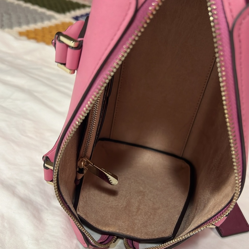 kate spade Hot Pink Satchel Crossbody with Dark Red Tag - Picture 6 of 11